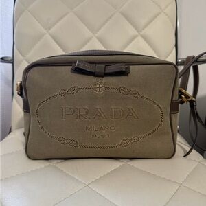 Prada Brown and Gold Crossbody Bag